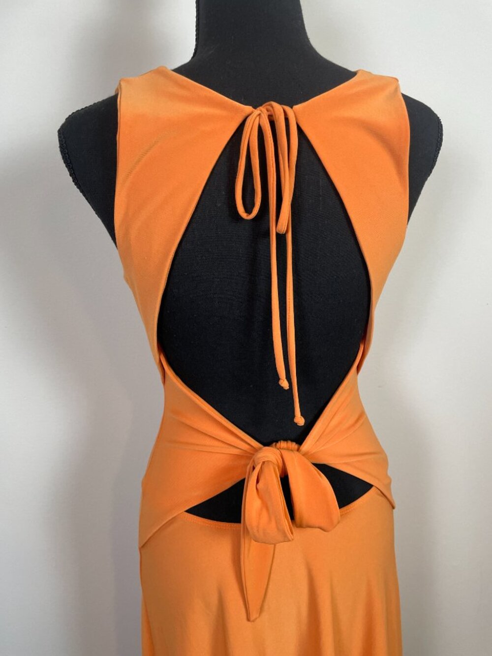 ARDEN B Vintage orange cutout dress, size S, Made in USA